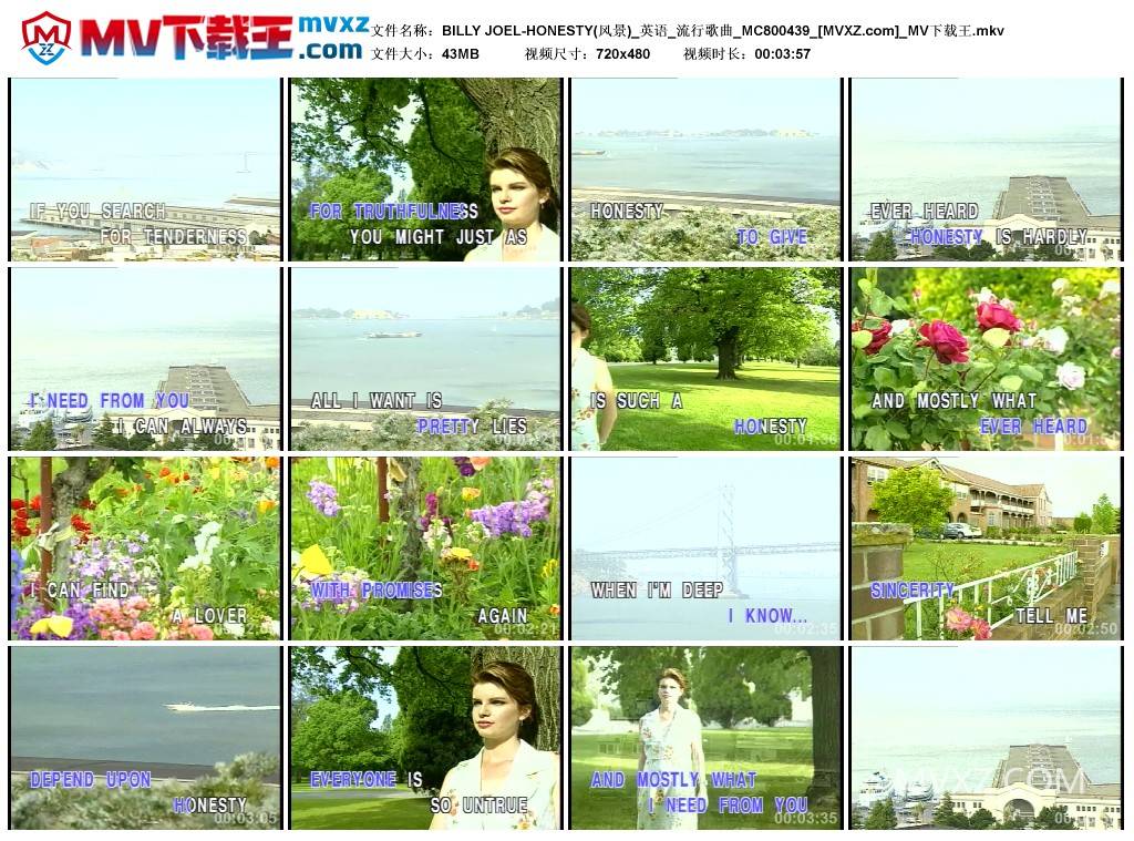 BILLY JOEL-HONESTY(风景)_英语_流行歌曲_MC800439